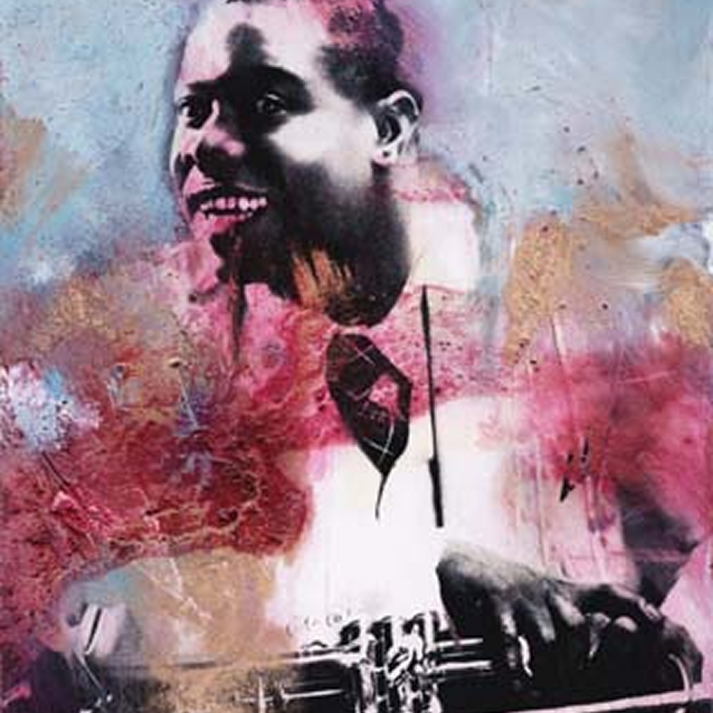 Little Louis -2010 Pastel à l'huile sur photographie - 17x11,5 cm 1